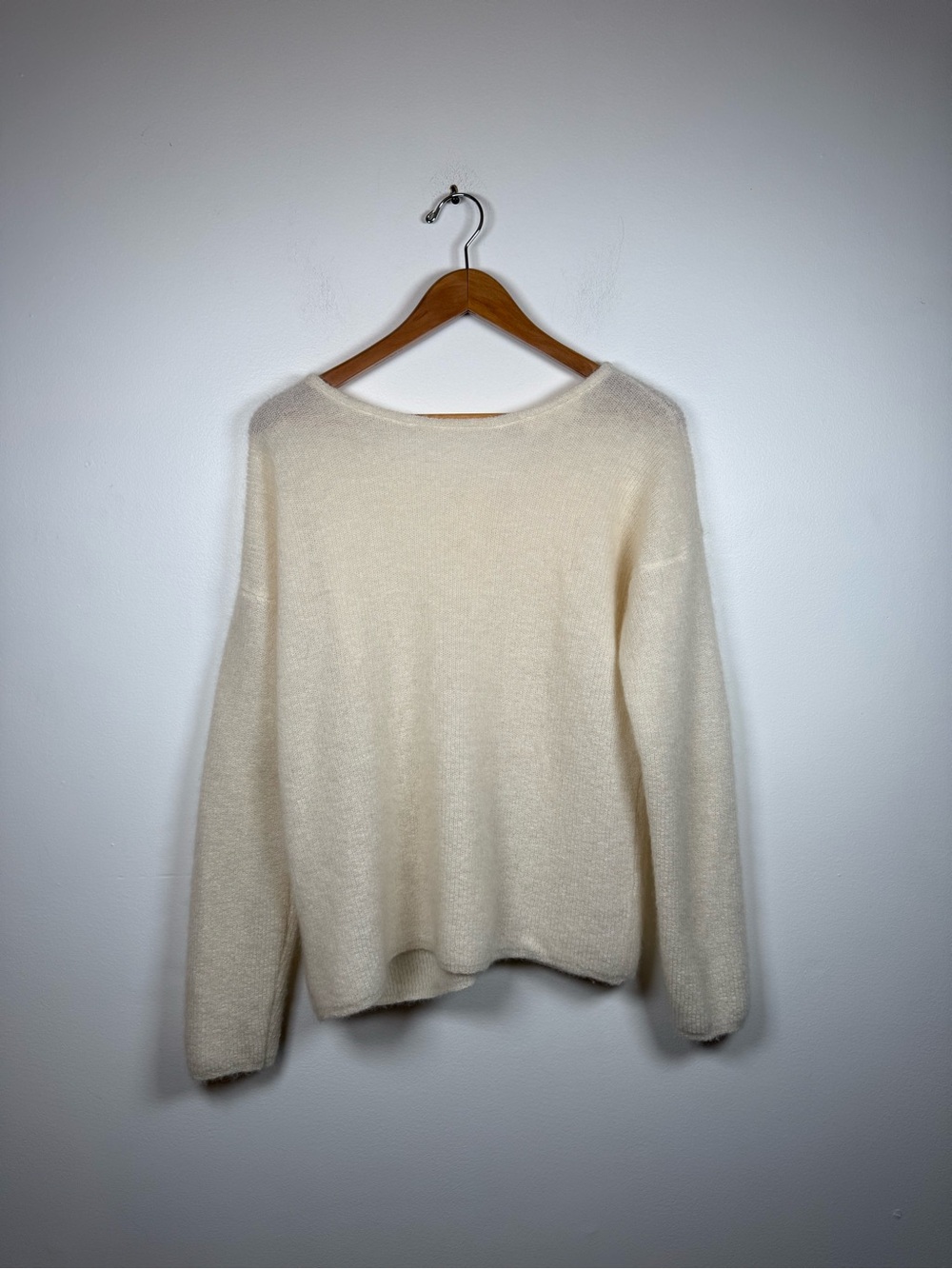 Sezane Gaspard Mohair Blend Cardigan Ecru - Picture 7 of 7